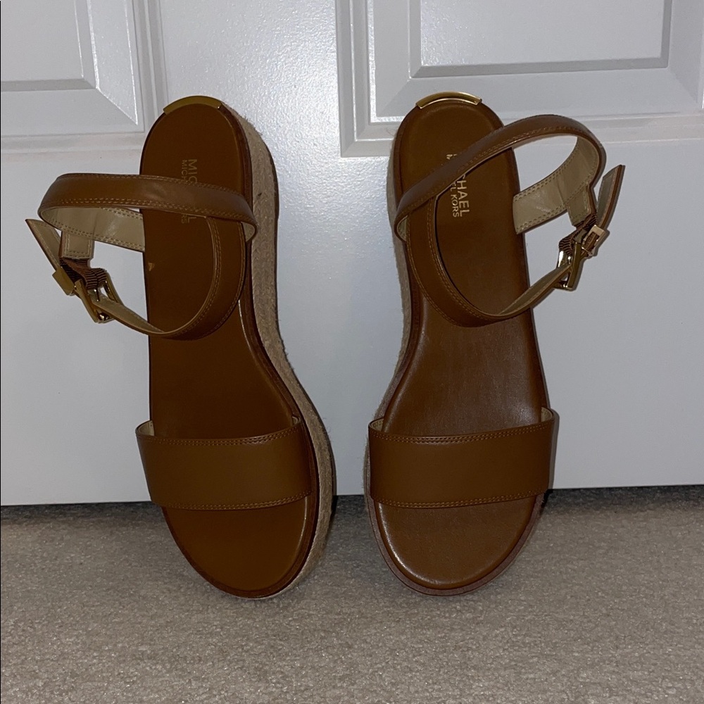 Michael Kors Tan Leather Sandals